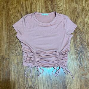 pink top with bows size medium